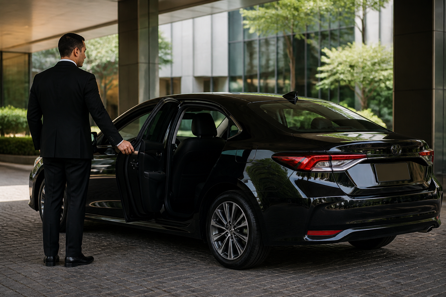 serviço de rent a car com motorista. não usar logo, nem informações comerciais.